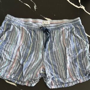 Striped Blue Women's Shorts